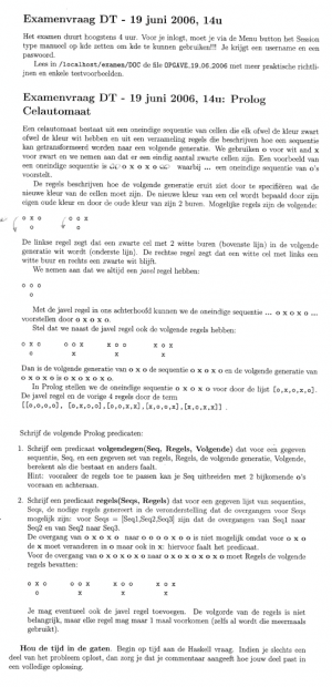 Ingescande versie van het examen. Klik voor volledige grote.
